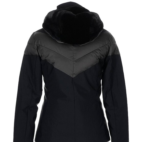 Fusalp Black Quilted Faux Fur Hooded Jacket NWT Size: FR 42 Style Anne - Picture 3 of 16